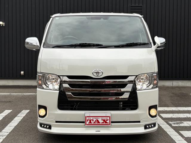 ハイエースバン スーパーGL ダークプライムII 禁煙 モデリスタフルエアロ ESSEX18AW ローダウン オーバーフェンダー リヤスポ シルクブレイズフェンダーミラー 社外LEDテール 革調シートカバー LEDヘッド アルパインナビ フルセグTV(62枚目)