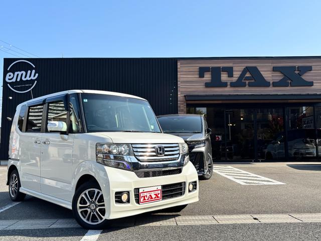 N-BOXカスタム G・Lパッケージ 禁煙 純正モニター付USBオーディオ ワンセグ ETC バックカメラ ステリモ 左側パワスラ HIDヘッドライト フォグランプ オートライト プッシュスタート スマートキー アームレスト 純正14AW(36枚目)