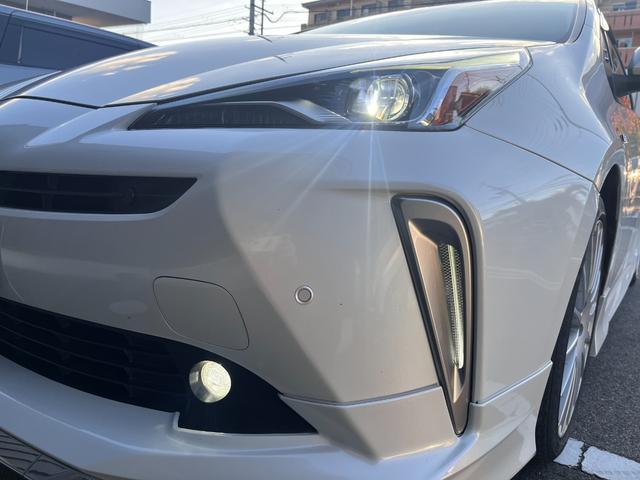 プリウス Ｓツーリングセレクション　禁煙　モデリスタフルエアロ　ＩＣＳ　純正９型ナビ　フルセグ　ＢＴ音楽　ステリモ　Ｒカメラ　ＥＴＣ　フル合皮　シートヒーター　ＴＳＳ　レーダークルコン　ＬＥＤヘッド＆フォグ　シートリフター　社外１８ＡＷ（47枚目）