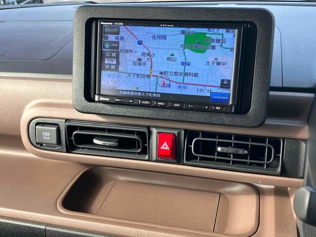 ムーヴキャンバス セオリーＸ　両側電動スライドドア　ナビ　ＴＶ　クリアランスソナー　レーンアシスト　衝突被害軽減システム　オートライト　スマートキー　アイドリングストップ　電動格納ミラー　ベンチシート　ＣＶＴ　盗難防止システム（4枚目）