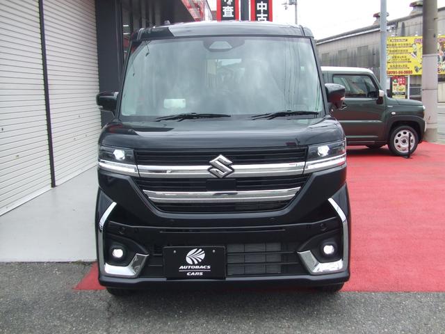 スペーシアカスタム ハイブリッドXS 届出済未使用車 両側パワースライドドア スズキセーフティーサポート ステアリングヒーター シートヒーター フルLEDヘッドライト(2枚目)