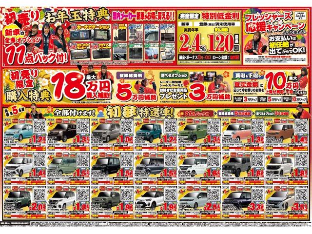 Ｎ－ＢＯＸカスタム ターボ　届出済未使用車　両側パワースライドドア　電動パーキングブレーキ　ブレーキホールド　ＬＥＤヘッドライト　前席シートヒーター　シートバックテーブル　純正１５インチアルミホイール（3枚目）