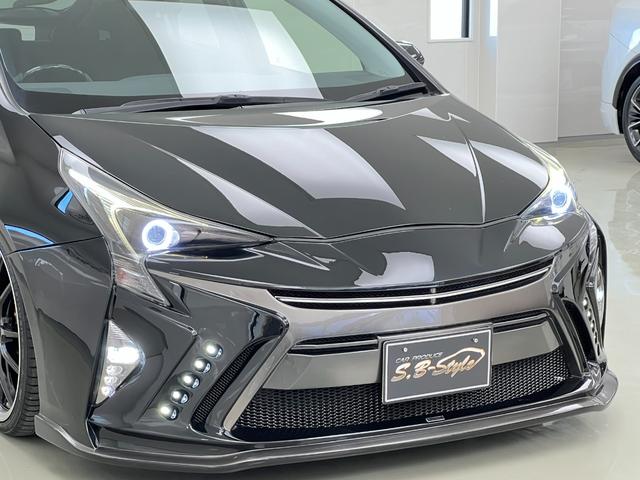 プリウス Ｓ　１９インチアルミホイール／バックカメラ／ビルトインＥＴＣ／ガングリップコンビハンドル／フルエアロ／スモークテール／フォグランプ／イカリング／ＬＥＤヘッドライト／プッシュスタート／純正ナビ／ローダウン（43枚目）