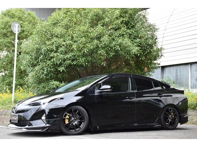 プリウス S バックカメラ/ビルトインETC/Bluetooth接続/フォグランプ/アルミホイール/ガングリップコンビハンドル/エアロ/イカリング/スモークテール/キーレス連動ドアミラー/ローダウン/AUTOライト(74枚目)