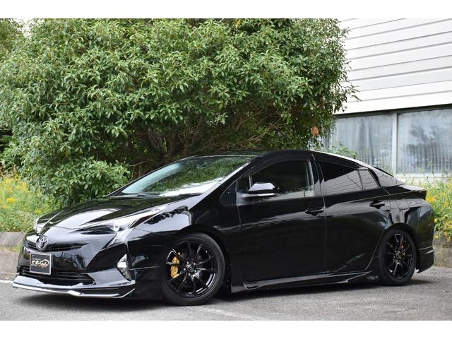 プリウス S バックカメラ/ビルトインETC/Bluetooth接続/フォグランプ/アルミホイール/ガングリップコンビハンドル/エアロ/イカリング/スモークテール/キーレス連動ドアミラー/ローダウン/AUTOライト(78枚目)