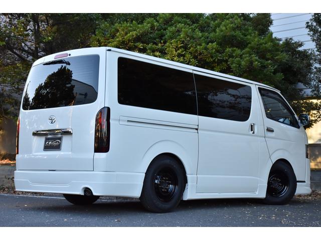 ハイエースバン ロングDX 車中泊/助手席エアバック/ETC/バッドフェイス/シートカバー/ガングリップコンビハンドル/両側スライドドア/ローダウン/6人乗り/エアロ/社外ヘッドライト/スモークテール/LED/PW/キーレス(2枚目)