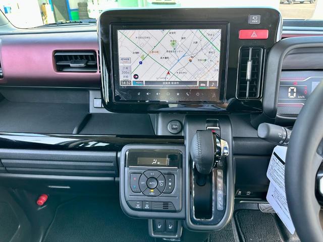 スペーシアカスタム ハイブリッドＸＳ　純正９インチメモリーナビ・スマホ接続・Ｂｌｕｅｔｏｏｔｈ　全方位カメラ　フルセグＴＶ　両側電動スライドドア　マルチユースフラップ　前席シートヒーター　ステアリングヒーター　リアスリムサーキュレーター（8枚目）