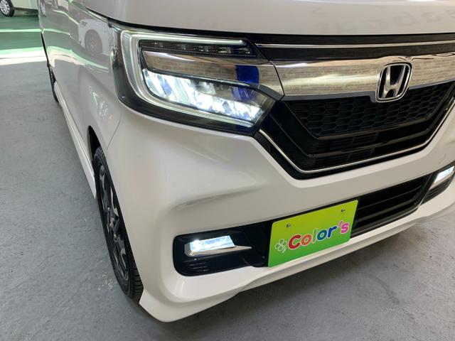 N-BOXカスタム G・Lターボホンダセンシング ETC ホンダセンシング クルーズコントロール ハーフレザーシート パドルシフト ステアリングスイッチ オートライト シーケンシャルパターンランプ  USB充電ソケット LEDヘッドライト(35枚目)