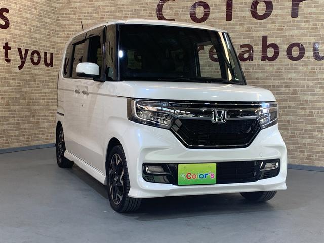 N-BOXカスタム G・Lターボホンダセンシング ETC ホンダセンシング クルーズコントロール ハーフレザーシート パドルシフト ステアリングスイッチ オートライト シーケンシャルパターンランプ  USB充電ソケット LEDヘッドライト(42枚目)