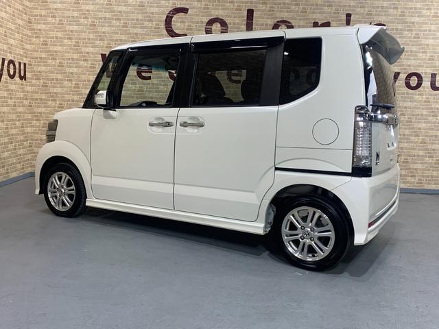 N-BOXカスタム G・Lパッケージ プッシュスタートエンジン クラリオンCDオーディオ ETC 左側パワースライドドア 純正HIDヘッドライト ステアリングスイッチ オートライト フロントフォグランプ マット・バイザー(35枚目)