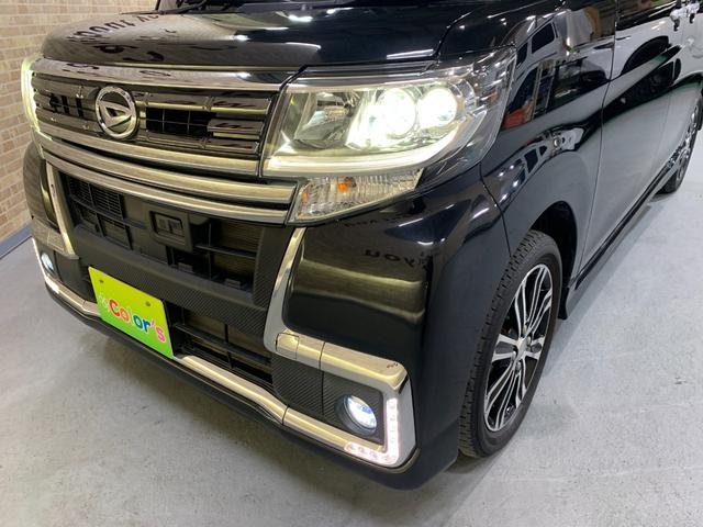 タント カスタムRS トップエディションSAII 純正SDナビ フルセグTV バックカメラ ETC 両側パワースライドドア 革巻きステアリング ステアリングスイッチ オートライト ハーフレザーシート リアロールサンシェード フロントイルミネーション(37枚目)
