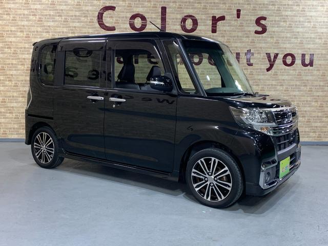 タント カスタムRS トップエディションSAII 純正SDナビ フルセグTV バックカメラ ETC 両側パワースライドドア 革巻きステアリング ステアリングスイッチ オートライト ハーフレザーシート リアロールサンシェード フロントイルミネーション(42枚目)
