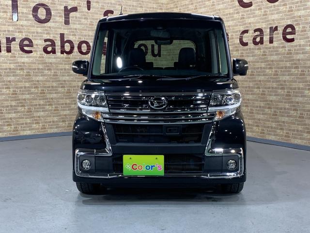 タント カスタムRS トップエディションSAII 純正SDナビ フルセグTV バックカメラ ETC 両側パワースライドドア 革巻きステアリング ステアリングスイッチ オートライト ハーフレザーシート リアロールサンシェード フロントイルミネーション(44枚目)