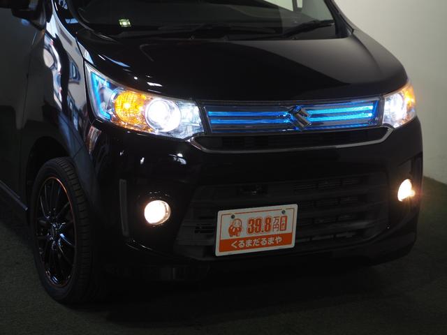 ワゴンＲスティングレー Ｘ　保証付き　修復歴無　ＥＴＣ　Ｂカメラ　シートＨ　レーダーＢＳ　フルセグナビ　ＢＴ　ＨＩＤオートライト　フォグ　Ｐスタート　Ａストップ　ステリモ　ＡＡＣ　社外１５インチＡＷ　柿本改マフラー　ハーフレザー（18枚目）