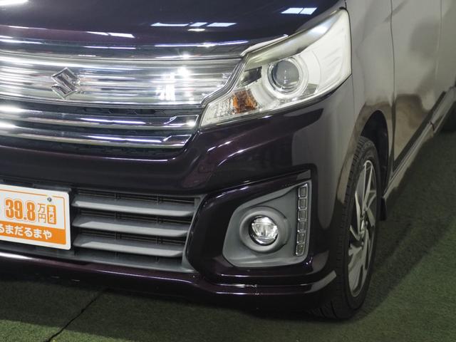 スペーシアカスタム XS 保証付き 修復歴無 DCBS 両PSD シートH HIDオートライト フォグ 衝突軽減B ESC レーンアシスト Pスタート Aストップ スマートキー 純正15AW Rサンシェード 黒革調シートカバー(15枚目)