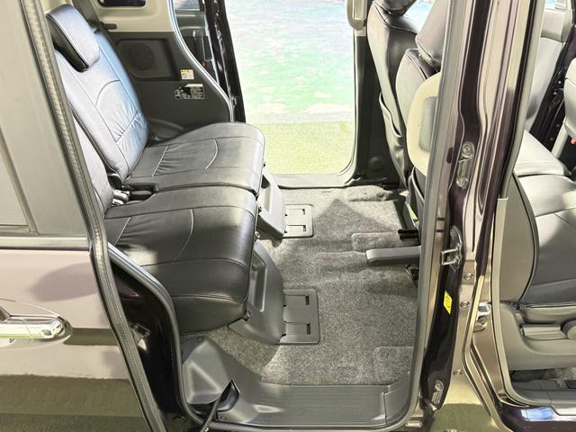 スペーシアカスタム XS 保証付き 修復歴無 DCBS 両PSD シートH HIDオートライト フォグ 衝突軽減B ESC レーンアシスト Pスタート Aストップ スマートキー 純正15AW Rサンシェード 黒革調シートカバー(35枚目)