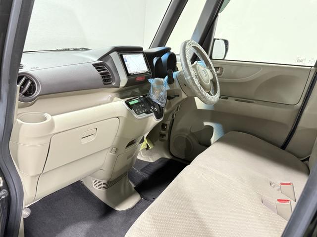 N-BOX G・Lパッケージ 保証付き 修復歴無 ETC Bカメラ 両PSD フルセグナビ BT DVD CD ESC Pスタート アイドリングストップ ステリモ AAC スマートキー 社外14インチAW 電格ミラー レベライザー(50枚目)