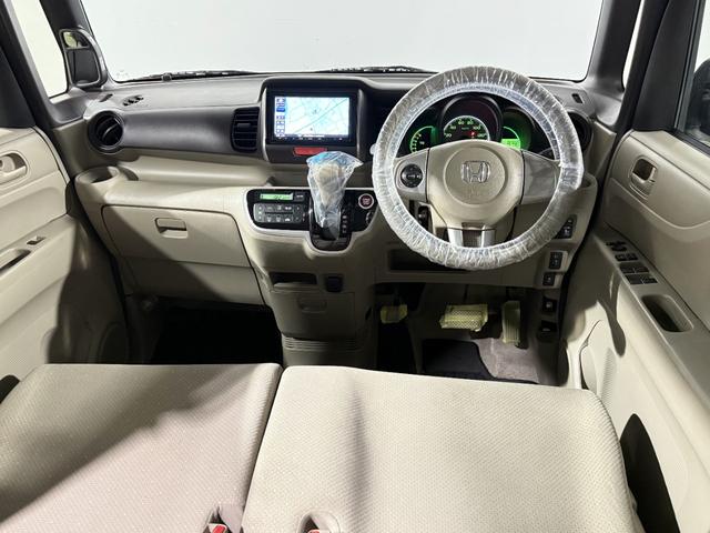 N-BOX G・Lパッケージ 保証付き 修復歴無 ETC Bカメラ 両PSD フルセグナビ BT DVD CD ESC Pスタート アイドリングストップ ステリモ AAC スマートキー 社外14インチAW 電格ミラー レベライザー(58枚目)
