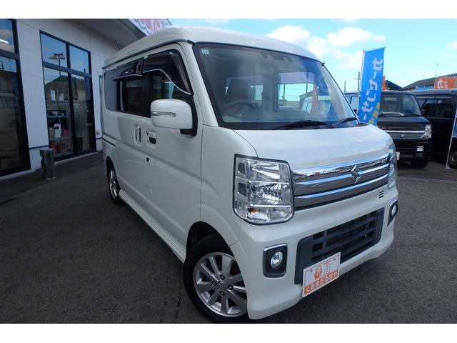 エブリイワゴン PZターボスペシャル 純正SDナビ Rカメラ 前後ドラレコ ETC シートカバー オーバーヘッドコンソール 衝突軽減ブレーキ 車線逸脱警報 横滑り防止装置 両側パワースライドドア 左側オートステップ フォグランプ(8枚目)