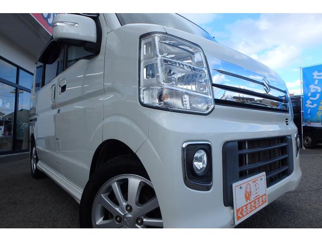 エブリイワゴン PZターボスペシャル 純正SDナビ Rカメラ 前後ドラレコ ETC シートカバー オーバーヘッドコンソール 衝突軽減ブレーキ 車線逸脱警報 横滑り防止装置 両側パワースライドドア 左側オートステップ フォグランプ(9枚目)