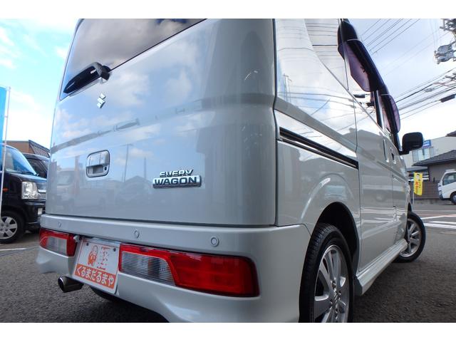 エブリイワゴン PZターボスペシャル 純正SDナビ Rカメラ 前後ドラレコ ETC シートカバー オーバーヘッドコンソール 衝突軽減ブレーキ 車線逸脱警報 横滑り防止装置 両側パワースライドドア 左側オートステップ フォグランプ(11枚目)