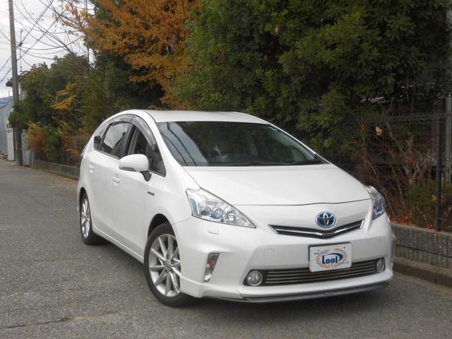 プリウスアルファ Ｓツーリングセレクション　アルパイン８インチナビ　地デジ　Ｂカメラ　Ｂｌｕｅｔｏｏｔｈ　モデリスタエアロ　マフラー　ＬＥＤ　スマートキー（2枚目）