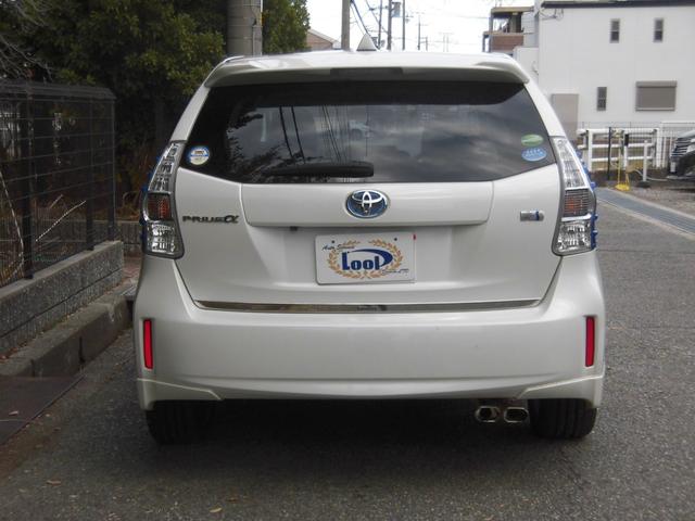 プリウスアルファ Ｓツーリングセレクション　アルパイン８インチナビ　地デジ　Ｂカメラ　Ｂｌｕｅｔｏｏｔｈ　モデリスタエアロ　マフラー　ＬＥＤ　スマートキー（4枚目）