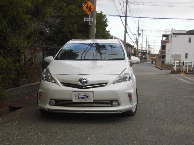 プリウスアルファ Ｓツーリングセレクション　アルパイン８インチナビ　地デジ　Ｂカメラ　Ｂｌｕｅｔｏｏｔｈ　モデリスタエアロ　マフラー　ＬＥＤ　スマートキー（7枚目）