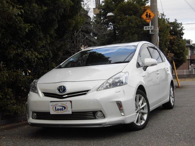 プリウスアルファ Ｓツーリングセレクション　アルパイン８インチナビ　地デジ　Ｂカメラ　Ｂｌｕｅｔｏｏｔｈ　モデリスタエアロ　マフラー　ＬＥＤ　スマートキー（9枚目）