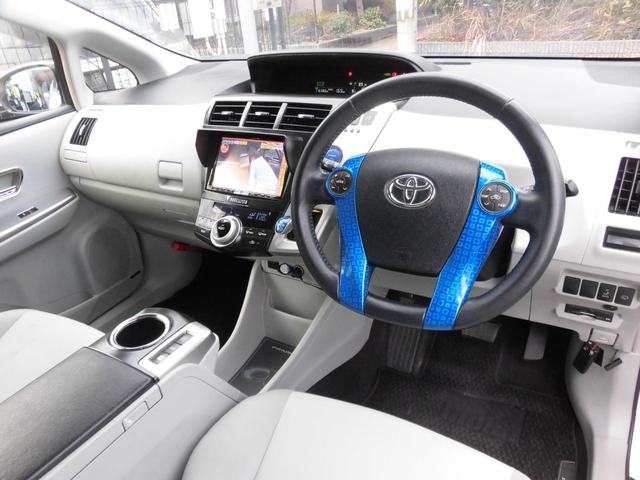 プリウスアルファ Ｓツーリングセレクション　アルパイン８インチナビ　地デジ　Ｂカメラ　Ｂｌｕｅｔｏｏｔｈ　モデリスタエアロ　マフラー　ＬＥＤ　スマートキー（11枚目）