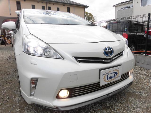 プリウスアルファ Ｓツーリングセレクション　アルパイン８インチナビ　地デジ　Ｂカメラ　Ｂｌｕｅｔｏｏｔｈ　モデリスタエアロ　マフラー　ＬＥＤ　スマートキー（21枚目）