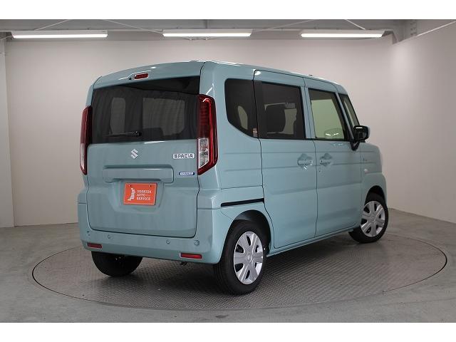スペーシア ハイブリッドＸ　軽自動車　届出済未使用車　衝突被害軽減ブレーキ　パワステ　パワーウィンドウ　エアコン　エアバッグ　アイドリングストップ　スマートキー　ＡＢＳ（7枚目）