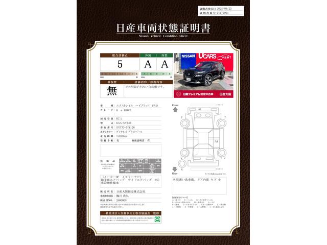 車両状態評価書