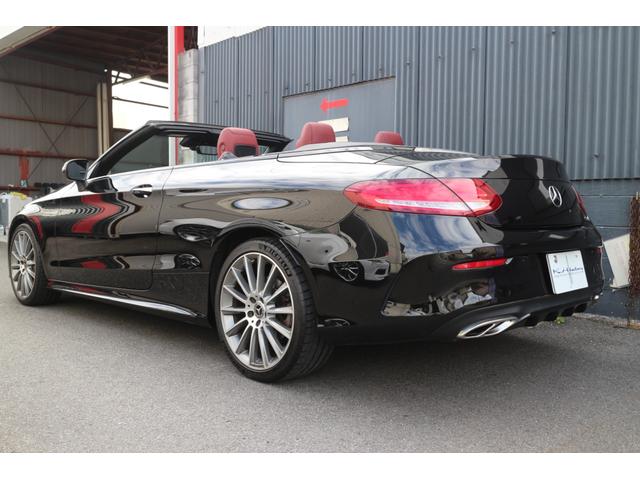 Cクラス C180カブリオレスポーツ レザーエクスクルーシブパッケージ レッドソフトトップ 赤レザーシート AMG19インチアルミ ブラインドスポットモニター LEDヘッドライト パドルシフト(5枚目)