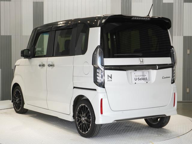 Ｎ－ＢＯＸカスタム Ｌターボ　ツートンカラー　純正ナビ　渋滞追従　シートヒーター　前後ドラレコ　リア障害物センサー　両側電動スライド　コーディネートスタイル　パドルシフト　ＬＥＤオートライト＆フォグ　ブルートゥース　ワンオーナー（8枚目）