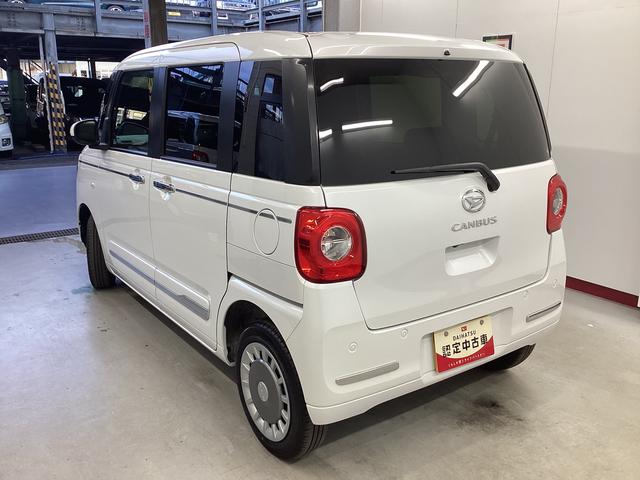 ムーヴキャンバス セオリーＧターボ　衝突被害軽減ブレーキ　横滑り防止装置　４ＷＤ　オートハイビーム　アイドリングストップ　ステアリングスイッチ　オートライト　キーフリー　オートエアコン　ナビ　ドラレコ　パノラマカメラ　ＥＴＣ　マット（9枚目）