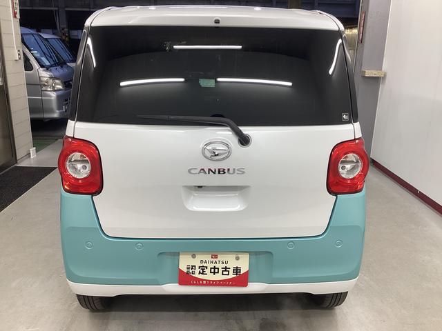 ムーヴキャンバス ストライプスＧ　衝突被害軽減ブレーキ　横滑り防止装置　オートハイビーム　アイドリングストップ　ステアリングスイッチ　オートライト　キーフリーシステム　オートエアコン　ナビ　ドラレコ　パノラマカメラ　マット　バイザー（3枚目）