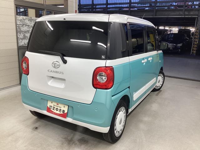 ムーヴキャンバス ストライプスＧ　衝突被害軽減ブレーキ　横滑り防止装置　オートハイビーム　アイドリングストップ　ステアリングスイッチ　オートライト　キーフリーシステム　オートエアコン　ナビ　ドラレコ　パノラマカメラ　マット　バイザー（8枚目）