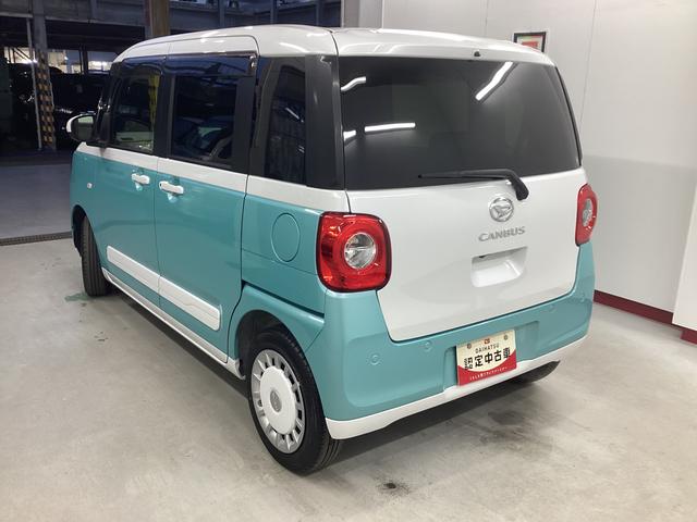 ムーヴキャンバス ストライプスＧ　衝突被害軽減ブレーキ　横滑り防止装置　オートハイビーム　アイドリングストップ　ステアリングスイッチ　オートライト　キーフリーシステム　オートエアコン　ナビ　ドラレコ　パノラマカメラ　マット　バイザー（9枚目）