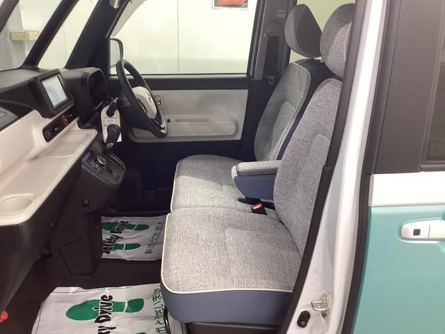 ムーヴキャンバス ストライプスＧ　衝突被害軽減ブレーキ　横滑り防止装置　オートハイビーム　アイドリングストップ　ステアリングスイッチ　オートライト　キーフリーシステム　オートエアコン　ナビ　ドラレコ　パノラマカメラ　マット　バイザー（13枚目）