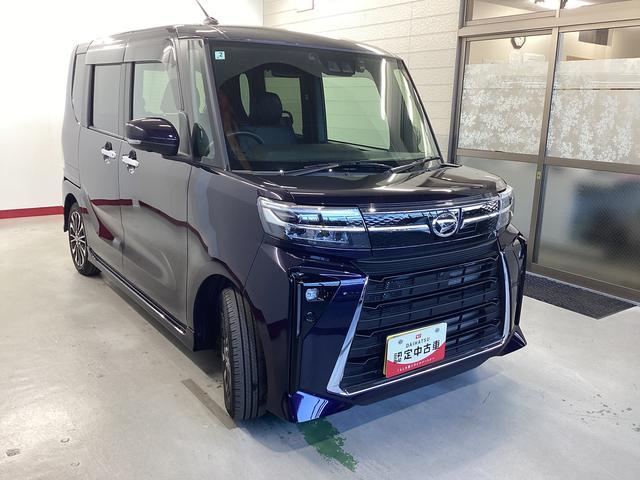 タント カスタムＲＳ　衝突被害軽減ブレーキ　横滑り防止装置　オートハイビーム　アイドリングストップ　ステアリングスイッチ　オートライト　キーフリー　オートエアコン　ナビ　ドラレコ　パノラマカメラ　ＥＴＣ　マット　バイザー（6枚目）