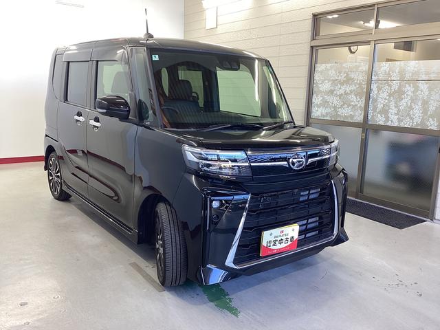 タント カスタムＲＳ　衝突被害軽減ブレーキ　横滑り防止装置　オートハイビーム　アイドリングストップ　ステアリングスイッチ　オートライト　キーフリーシステム　オートエアコン　パノラマカメラ　マット　バイザー（6枚目）