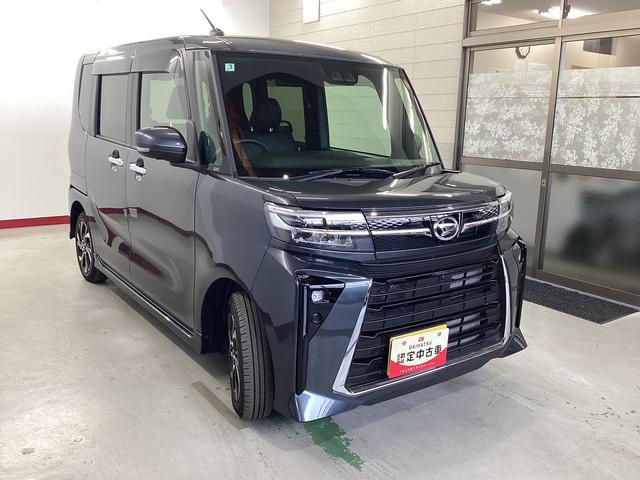 タント カスタムＸ　衝突被害軽減ブレーキ　横滑り防止装置　オートハイビーム　アイドリングストップ　ステアリングスイッチ　オートライト　キーフリーシステム　オートエアコン　パノラマカメラ　マット　バイザー（6枚目）