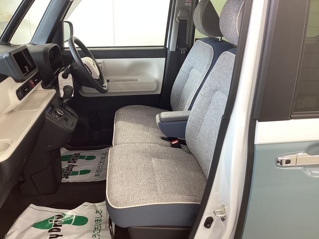 ムーヴキャンバス ストライプスGターボ 衝突被害軽減ブレーキ 横滑り防止装置 オートハイビーム アイドリングストップ ステアリングスイッチ オートライト キーフリーシステム オートエアコン パノラマカメラ マット バイザー(13枚目)