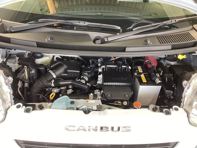 ムーヴキャンバス ストライプスGターボ 衝突被害軽減ブレーキ 横滑り防止装置 オートハイビーム アイドリングストップ ステアリングスイッチ オートライト キーフリーシステム オートエアコン パノラマカメラ マット バイザー(17枚目)