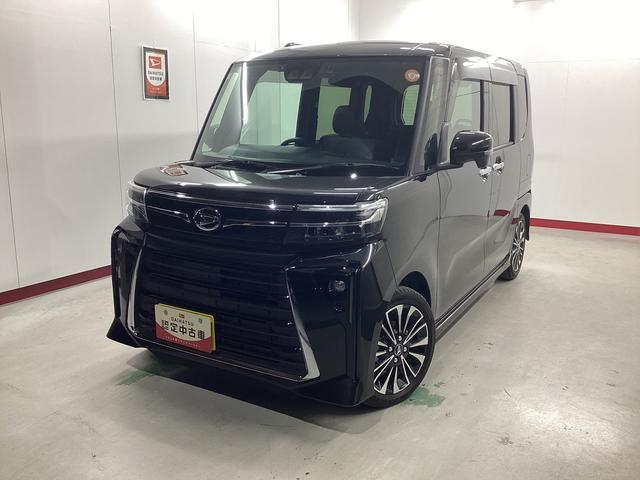 タント カスタムＲＳ　衝突被害軽減ブレーキ　横滑り防止装置　オートハイビーム　アイドリングストップ　ステアリングスイッチ　オートライト　キーフリー　オートエアコン　ナビ　ドラレコ　パノラマカメラ　ＥＴＣ　マット　バイザー（3枚目）