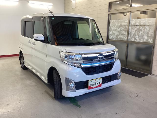 タント カスタムRS アイドリングストップ ステアリングスイッチ オートライト キーフリーシステム オートエアコン ナビ ETC マット バイザー(6枚目)