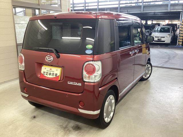 ムーヴキャンバス Ｇブラックインテリアリミテッド　ＳＡＩＩＩ　衝突被害軽減ブレーキ　横滑り防止装置　オートハイビーム　アイドリングストップ　ステアリングスイッチ　キーフリー　オートエアコン　ナビ　パノラマカメラ　ＥＴＣ　　社外ドラレコ　マット　バイザー（8枚目）