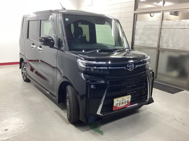 タント カスタムX 衝突被害軽減ブレーキ 横滑り防止装置 オートハイビーム アイドリングストップ ステアリングスイッチ オートライト キーフリーシステム オートエアコン パノラマカメラ マット バイザー(6枚目)