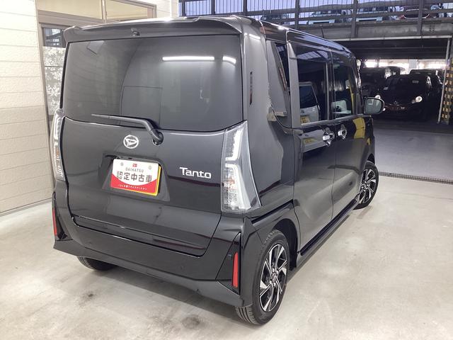タント カスタムX 衝突被害軽減ブレーキ 横滑り防止装置 オートハイビーム アイドリングストップ ステアリングスイッチ オートライト キーフリーシステム オートエアコン パノラマカメラ マット バイザー(8枚目)